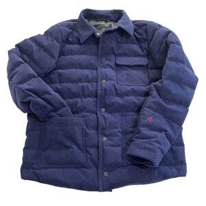 Perfect Moment Quilted Corduroy Shirt Jacket in Navy Blue